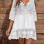 Sexy lace loose beach vacation hooded skirt bikini jacket swimsuit women - Korvel