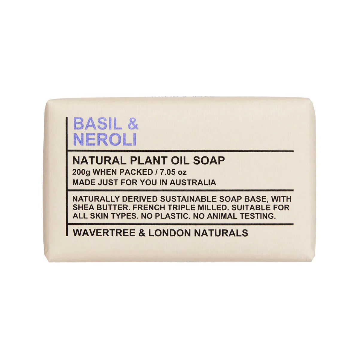 Savon Naturel Basilic & Néroli Wavetree & London 7 Oz