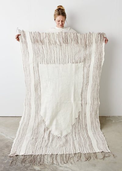 Musullah Fine Line Merino Wool and Silk Throw
