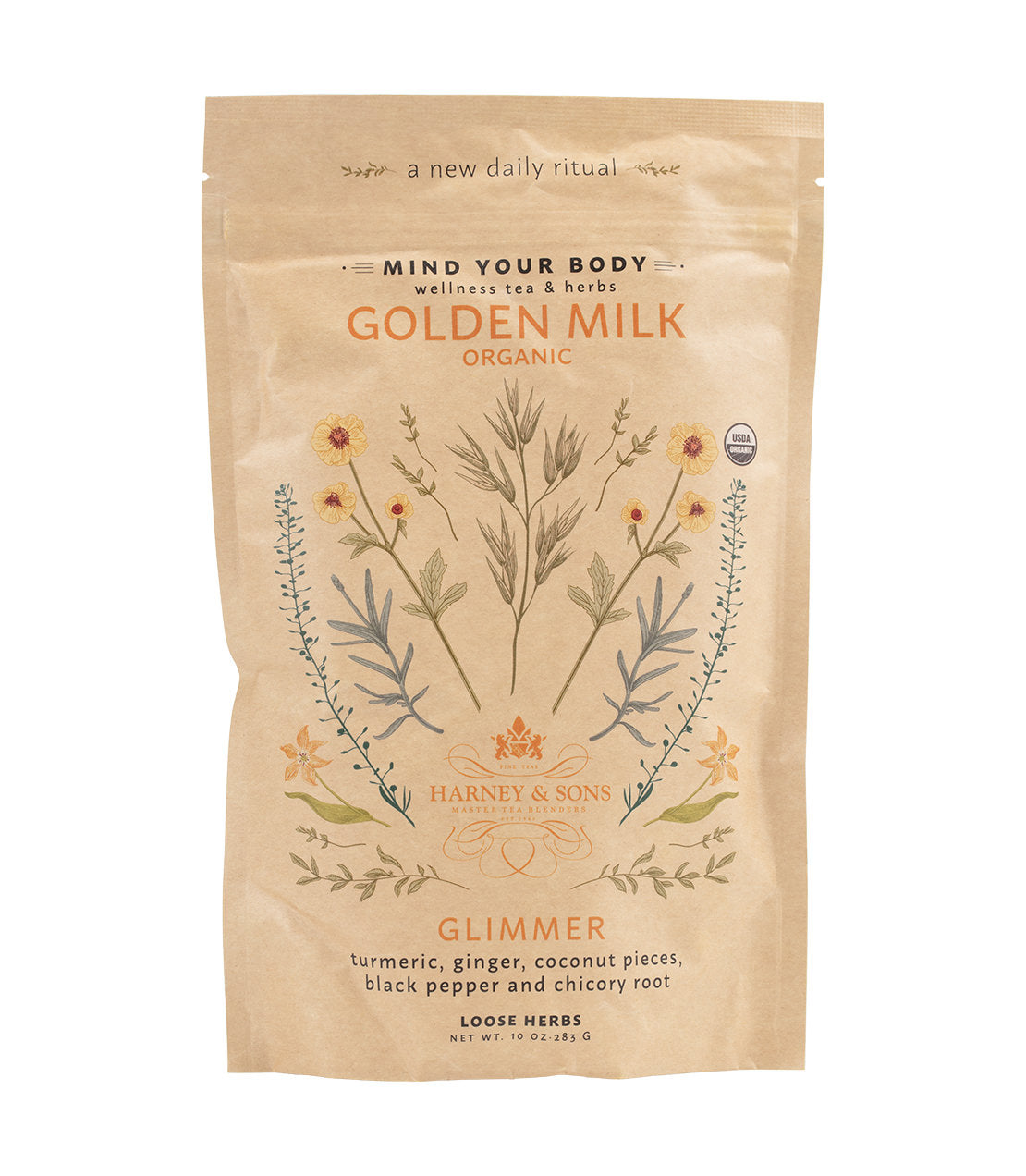Leche Dorada Orgánica – Mezcla de Bienestar Glimmer