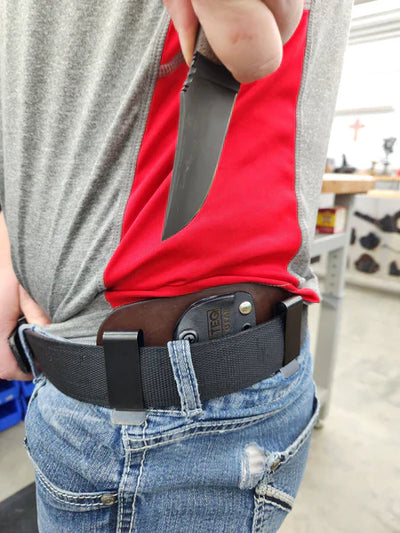 Compact Everyday Carry IWB Knife – Rugged Rasp Steel Blade with Leather Sheath - Korvel