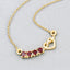 Collar Corazón de Plata Esterlina con Granate Genuino de 0.32 Quilates
