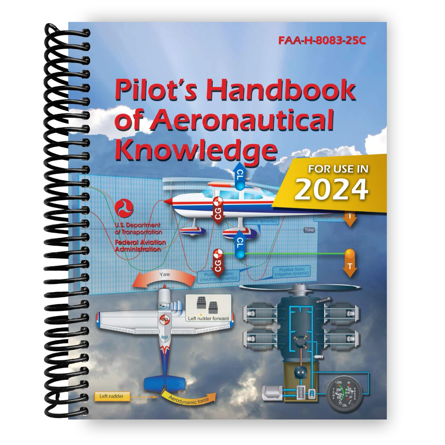 2023 Comprehensive Pilot's Handbook of Aeronautical Knowledge (Spiral Bound, Color Edition) - Korvel