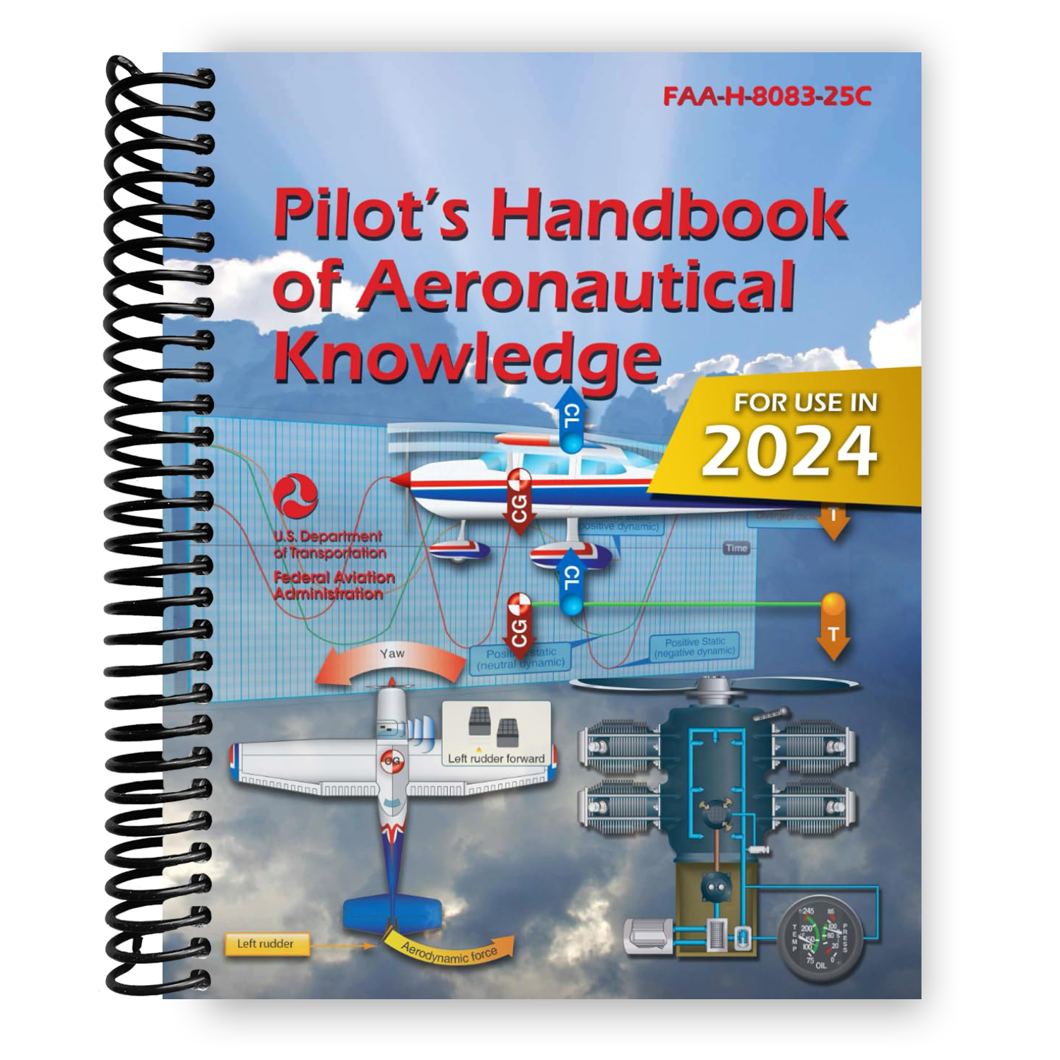 2023 Comprehensive Pilot's Handbook of Aeronautical Knowledge (Spiral Bound, Color Edition) - Korvel