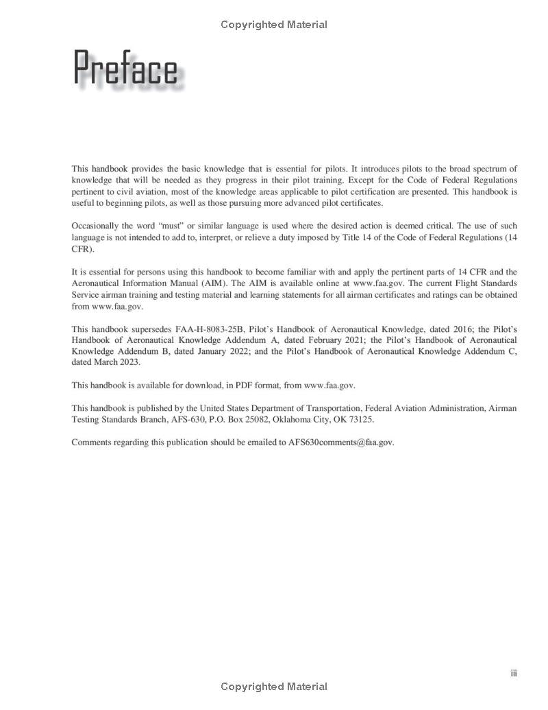 2023 Comprehensive Pilot's Handbook of Aeronautical Knowledge (Spiral Bound, Color Edition) - Korvel