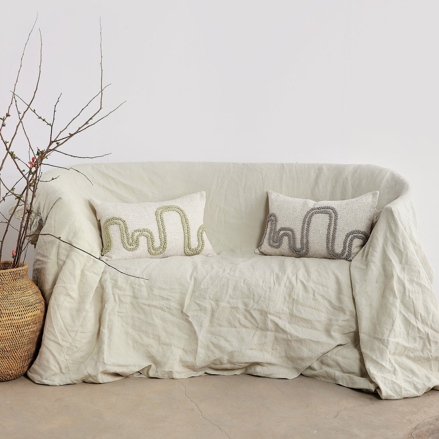 Coussin lombaire Mirage Olive & Gray