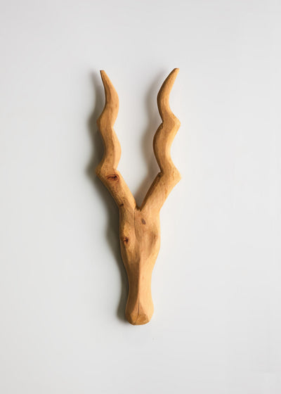 Kudu Head Wall Sculpture - Hand-Carved Artistry
