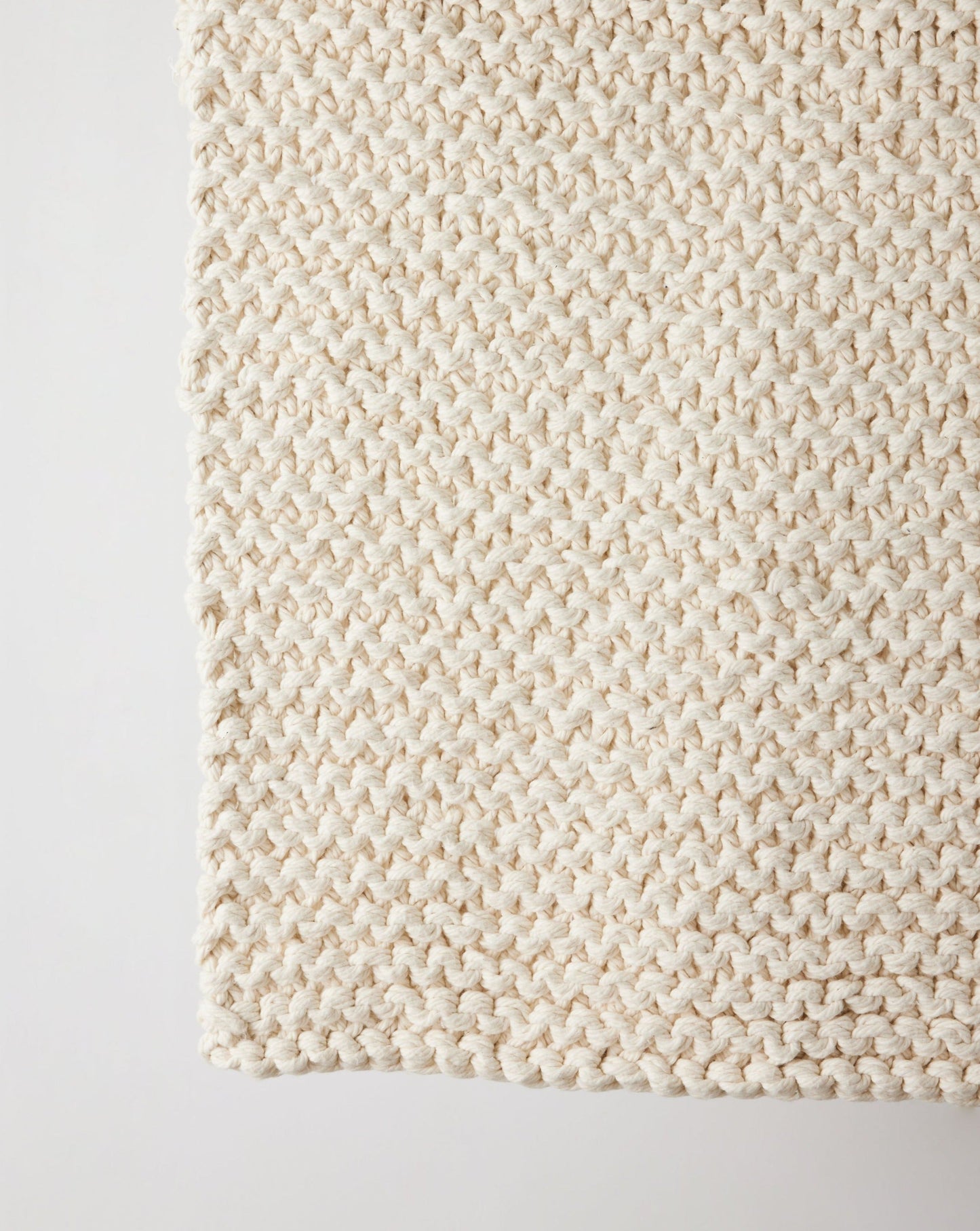 Tapis Écru Épais Tissé à la Main