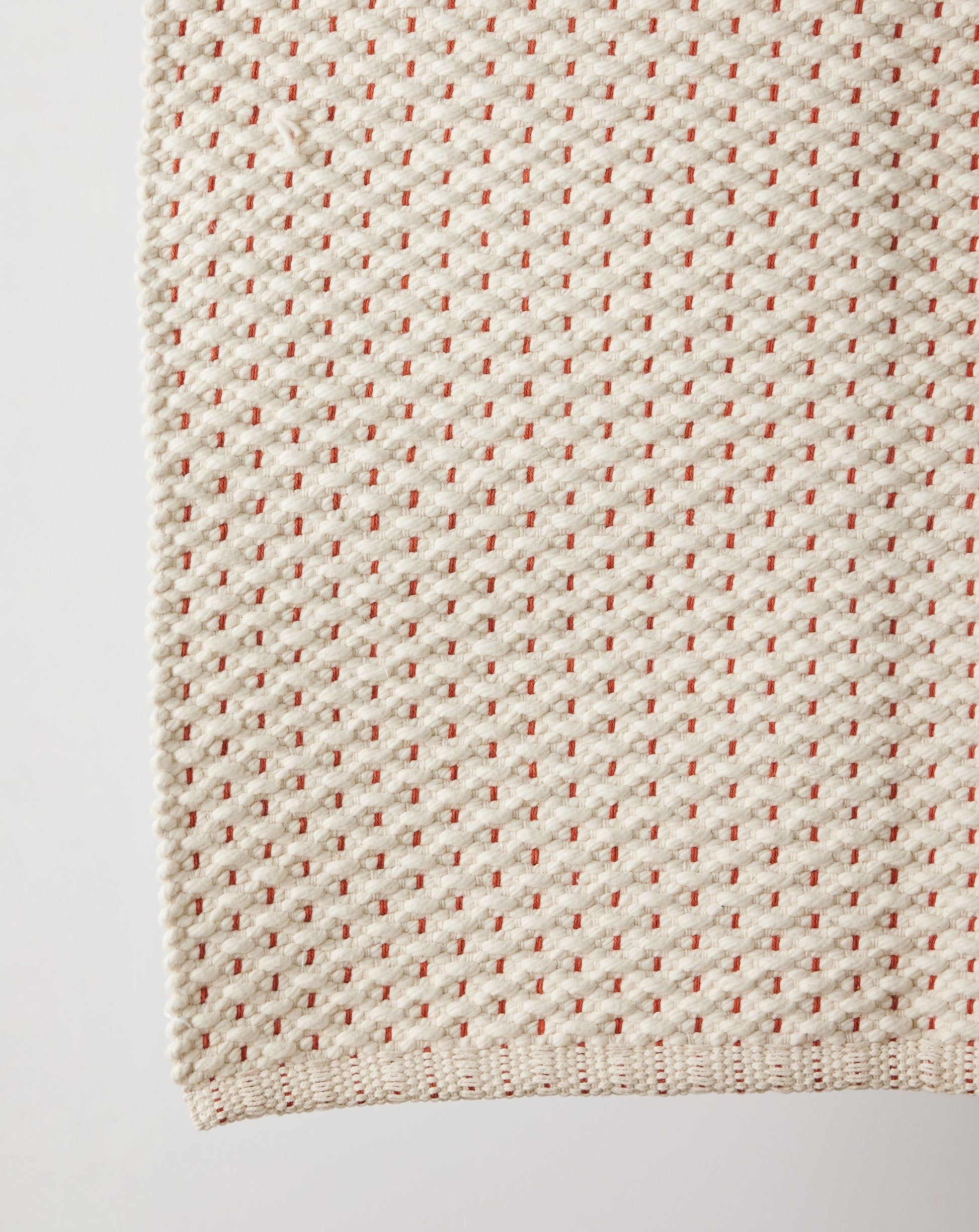 Terracotta Luxe Hand-Loomed Cotton Twill Mat - Korvel
