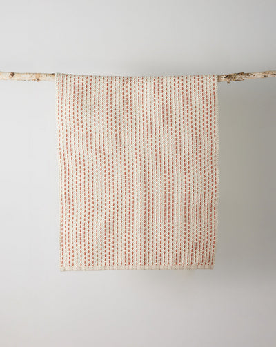 Terracotta Luxe Hand-Loomed Cotton Twill Mat - Korvel