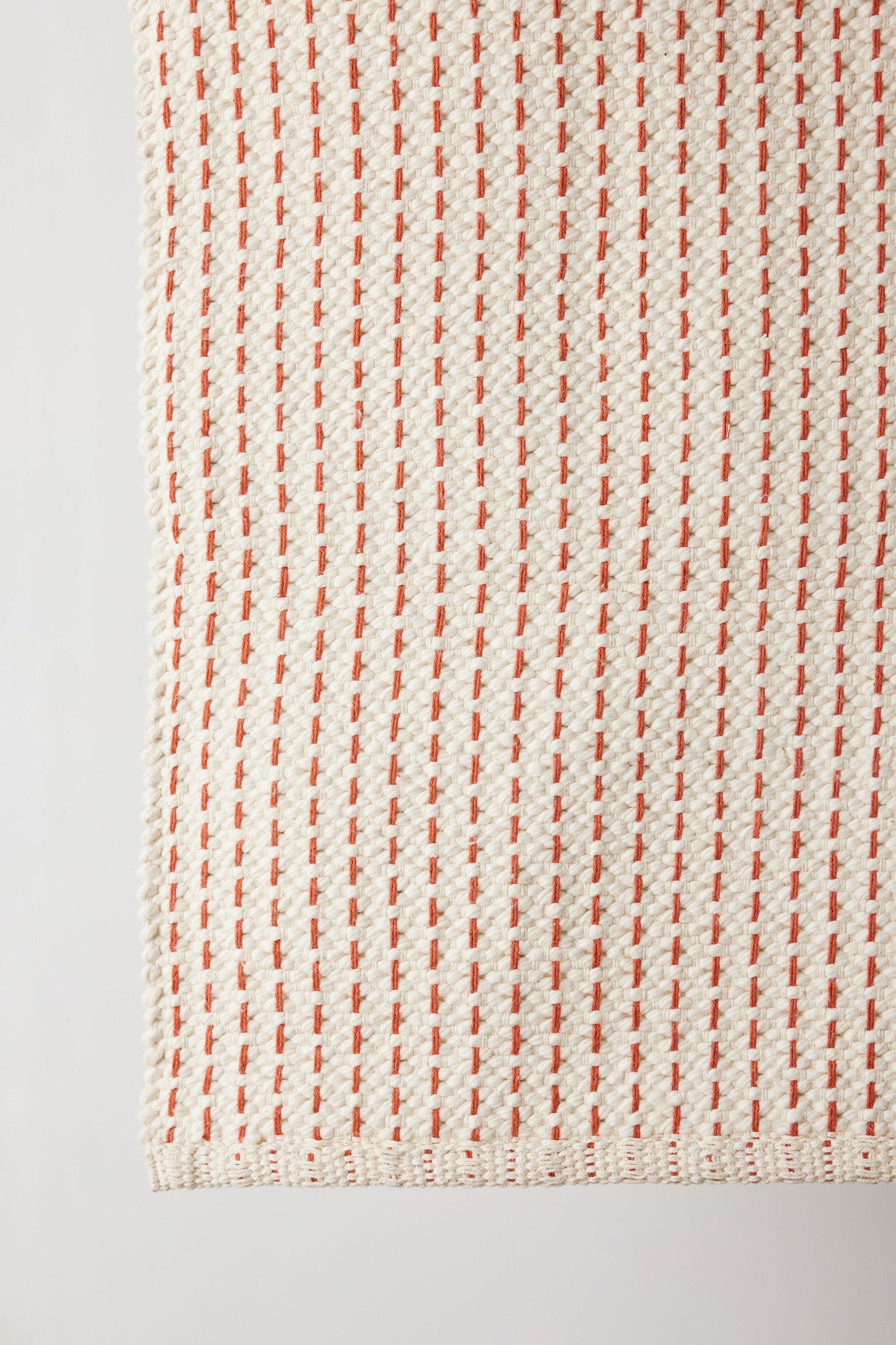 Terracotta Luxe Hand-Loomed Cotton Twill Mat - Korvel