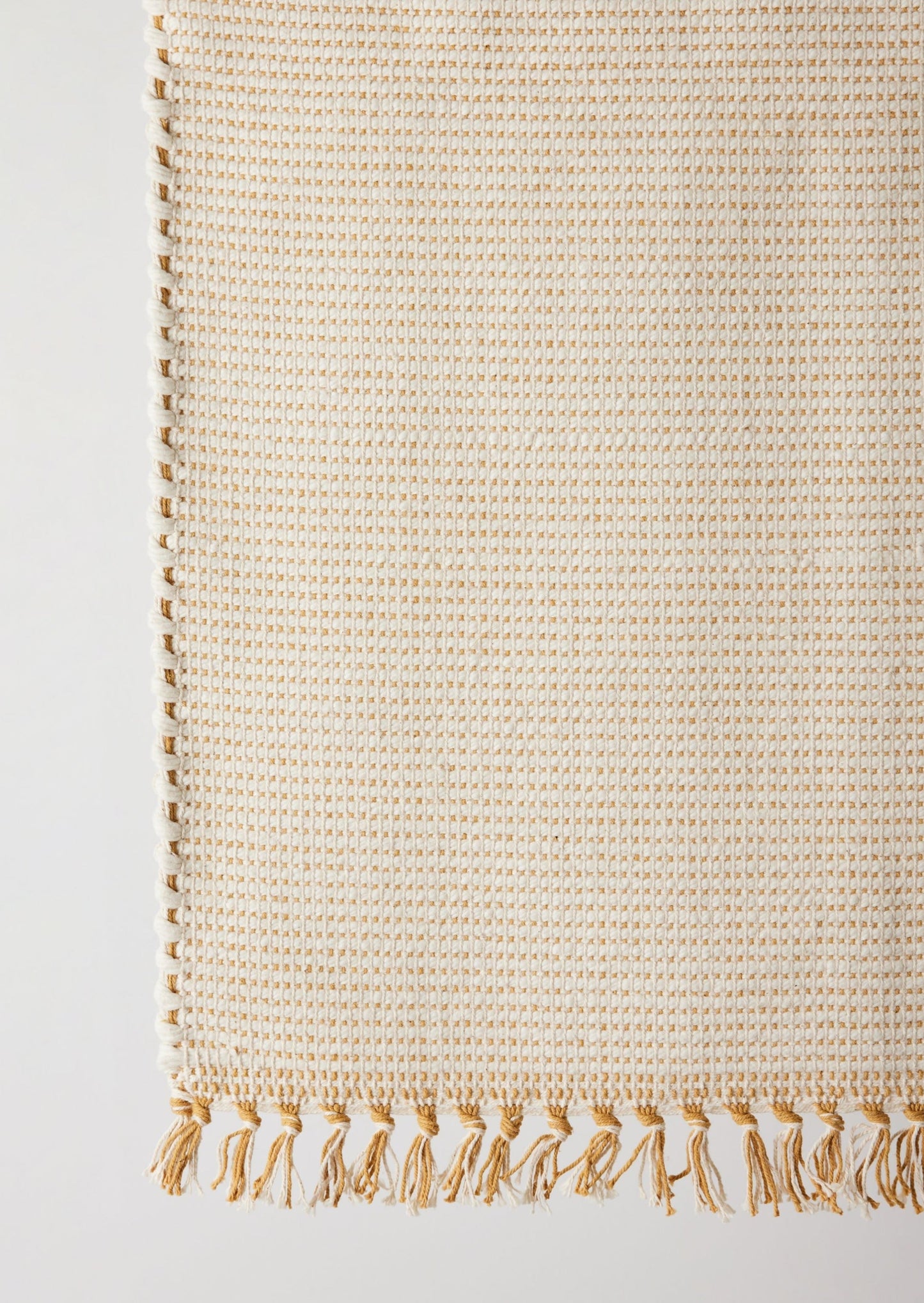 Dobby Mat in Honey - Handwoven Cotton Rug