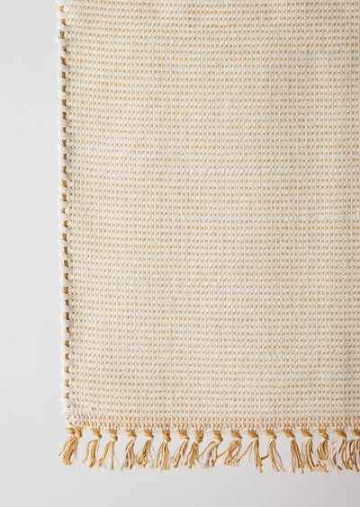 Dobby Mat in Honey - Handwoven Cotton Rug