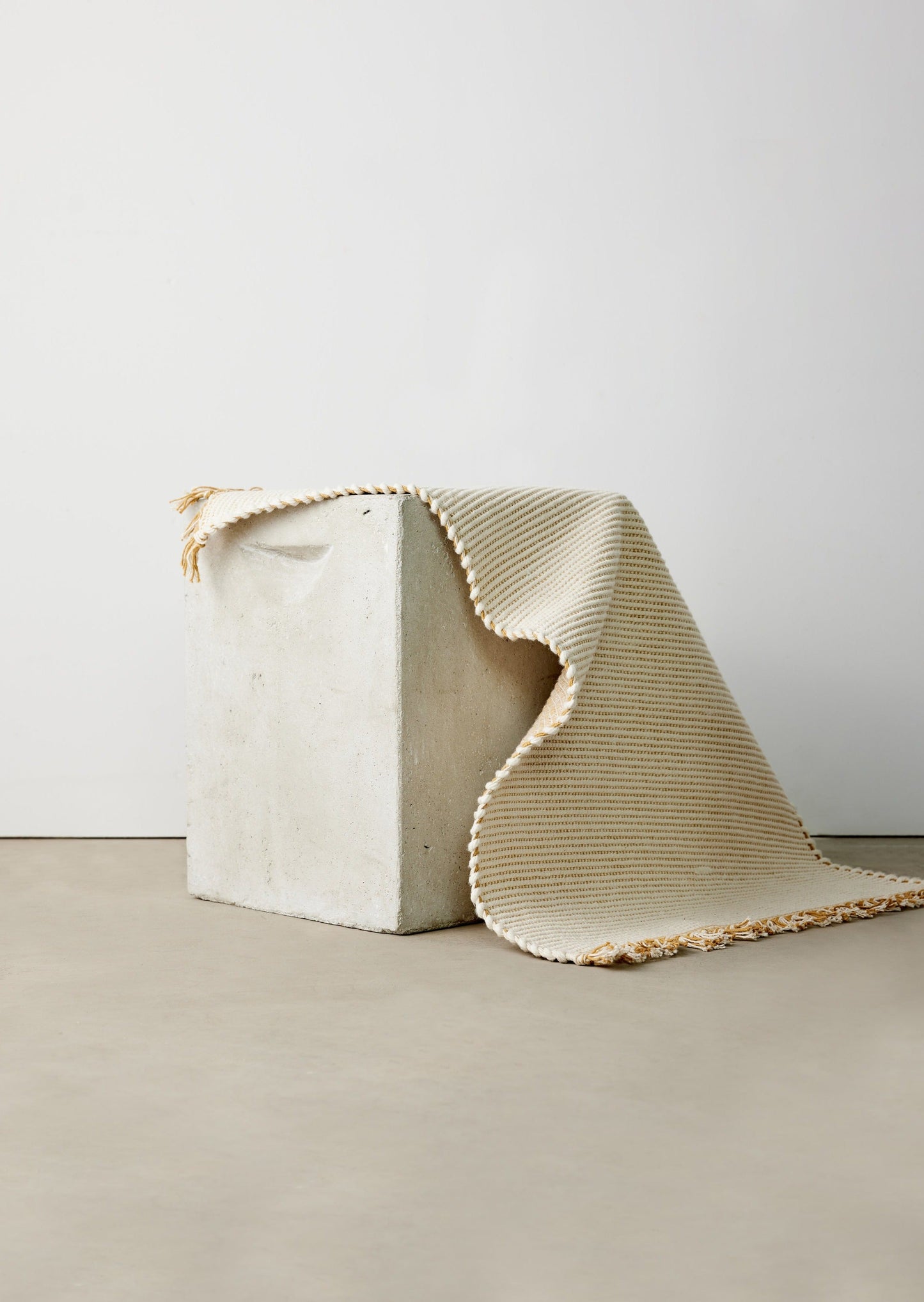 Dobby Mat in Honey - Handwoven Cotton Rug