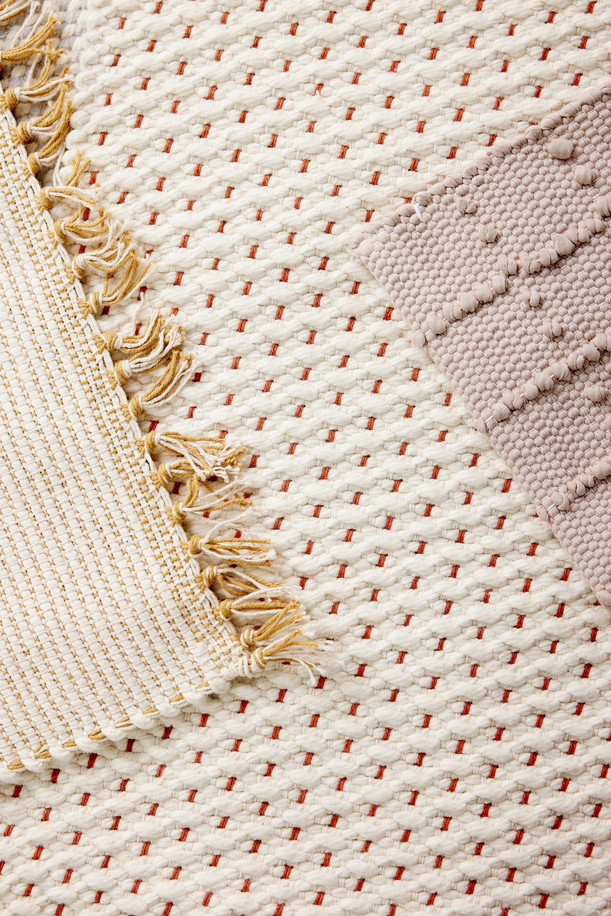Terracotta Luxe Hand-Loomed Cotton Twill Mat - Korvel