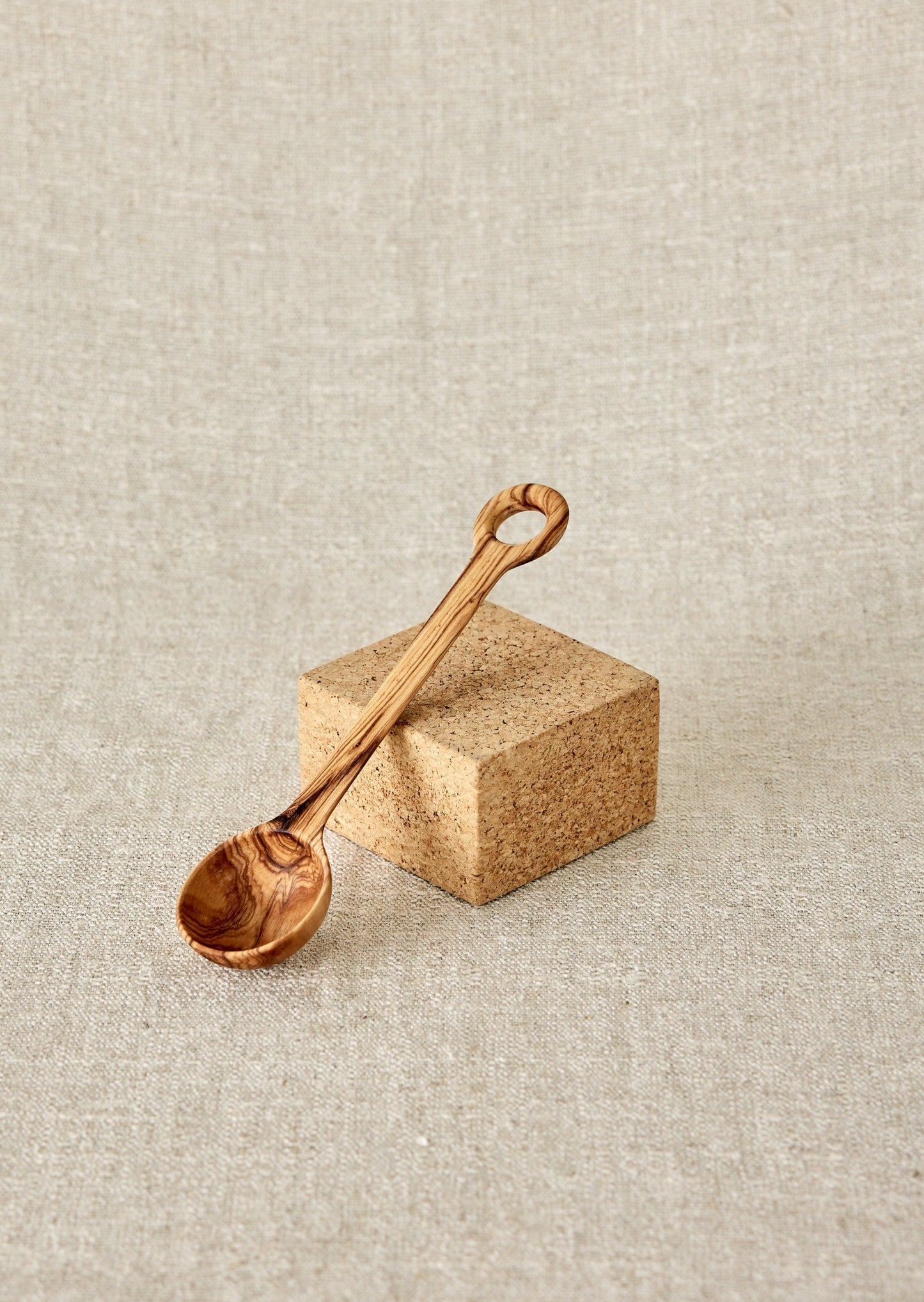 Cuillère à sel et à café en bois artisanal