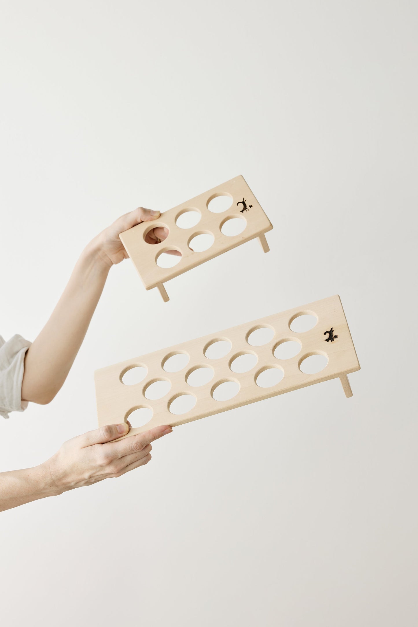 Plateau à œufs en bois sculpté à la main pour réfrigérateur