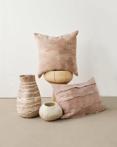 Soft Stone Ombre Decorative Wool Ukhamba Bowl