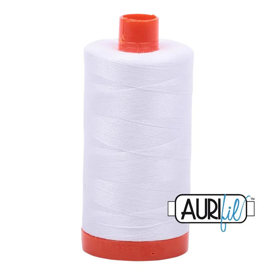 2024 Hilo de Algodón Aurifil Blanco 50wt Carrete Grande