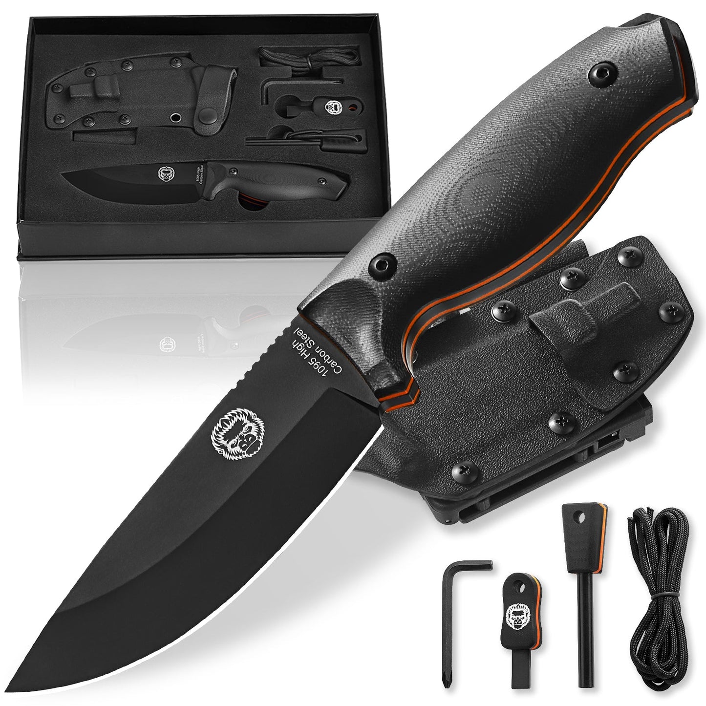 The Ultimate Bushcraft Survival Knife Set - 1095 High Carbon Steel - Korvel