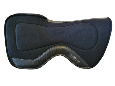 Phoenix Contact Gel Saddle Pad - Black Faux Croc Design - Korvel