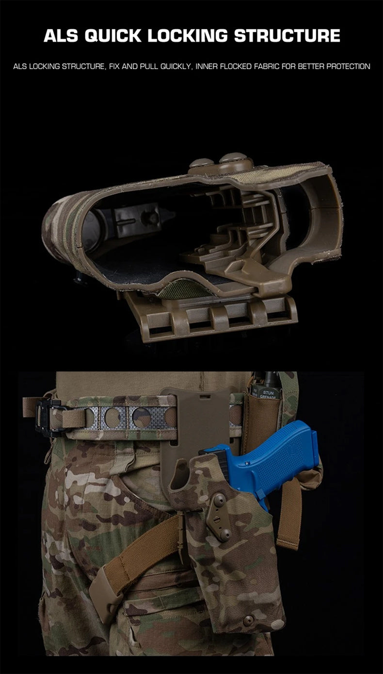 Holster tactique pour pistolet gauche 6354DO pour Glock 17