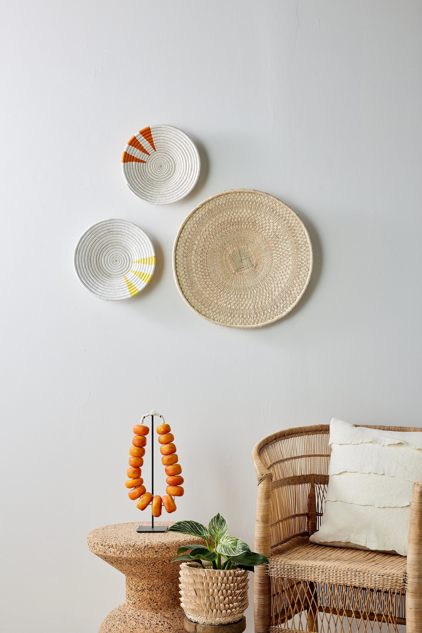 Cesta de Pared Moja Naranja - Decoración Artesanal