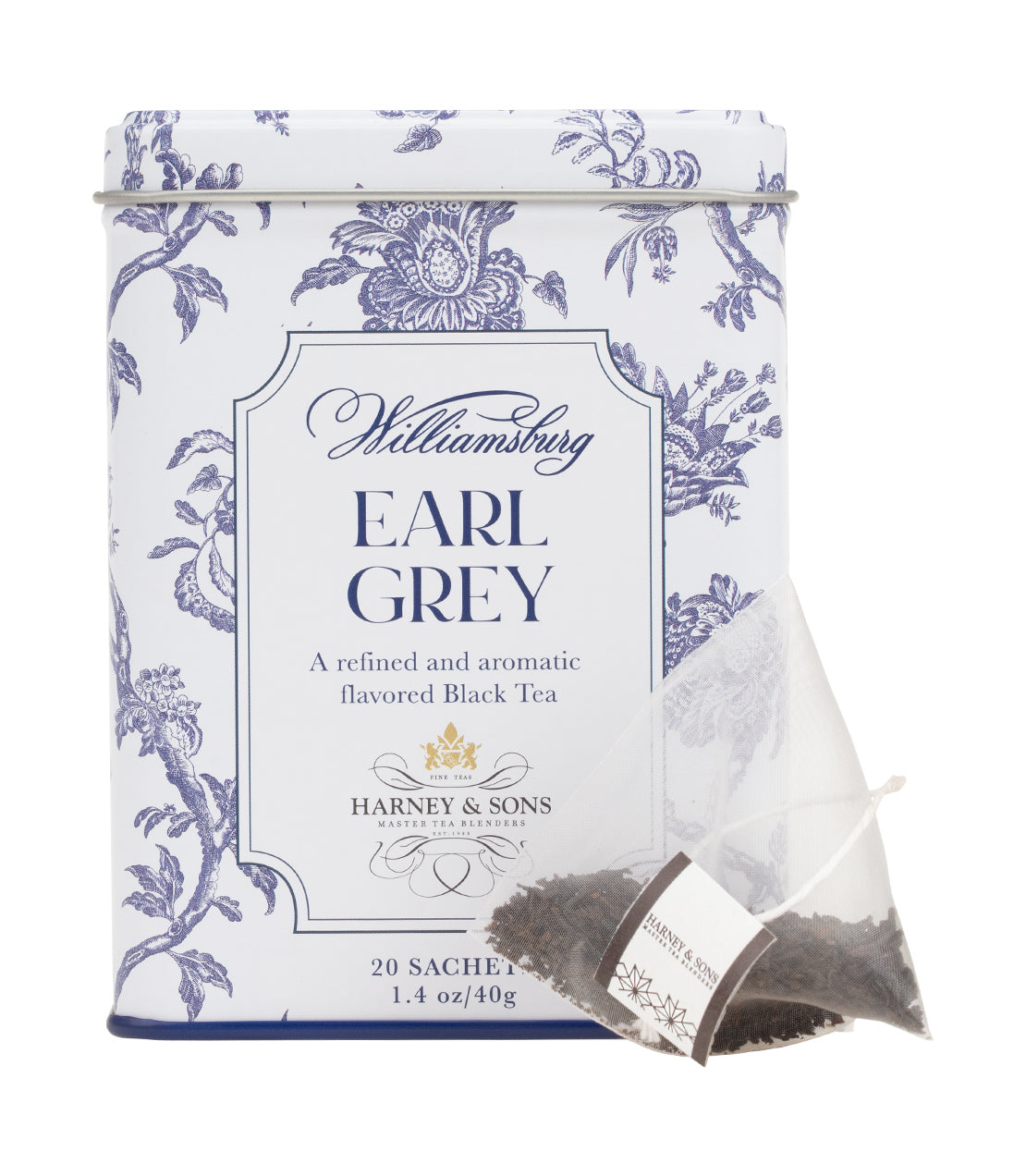Williamsburg Earl Grey Tea, Tin of 20 Sachets