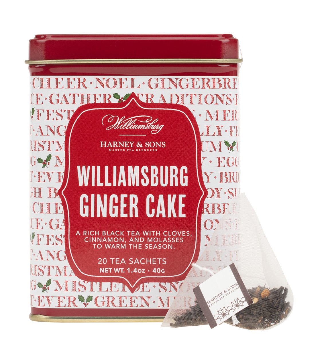 Thé au gâteau au gingembre de Williamsburg - Boîte de 20 sachets