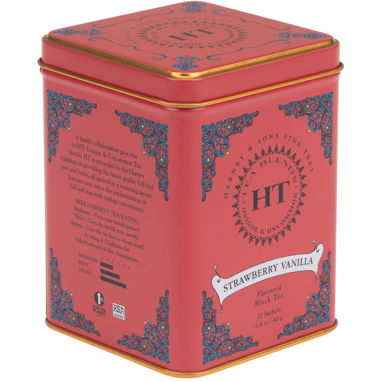 Thé à la fraise et à la vanille - Boîte HT de 20 sachets