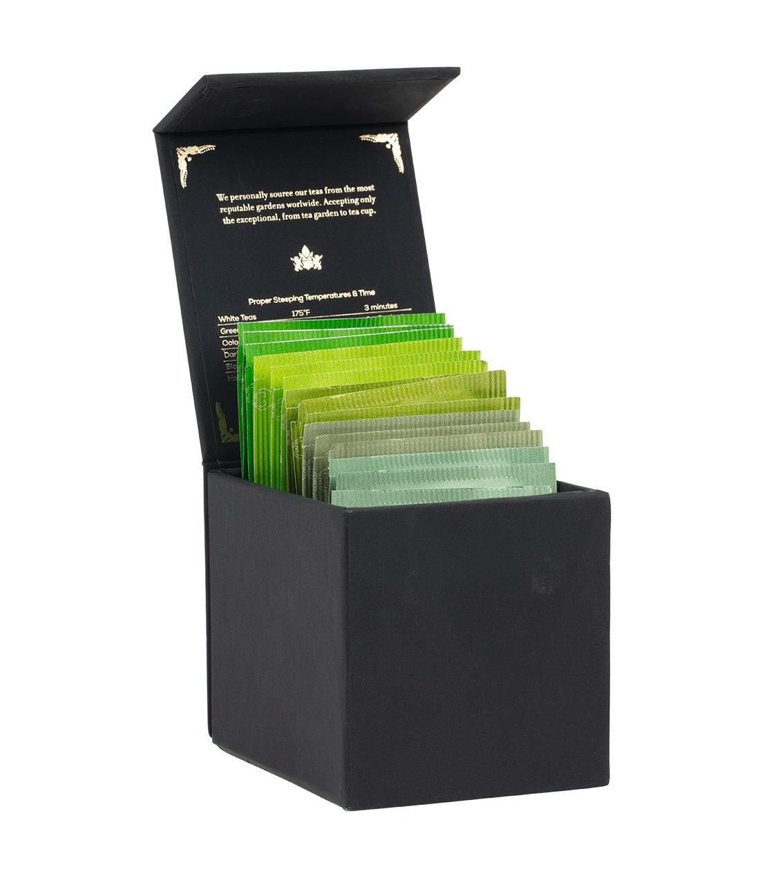 Échantillon de sachets de thé vert Harney Heritage - Boîte noire