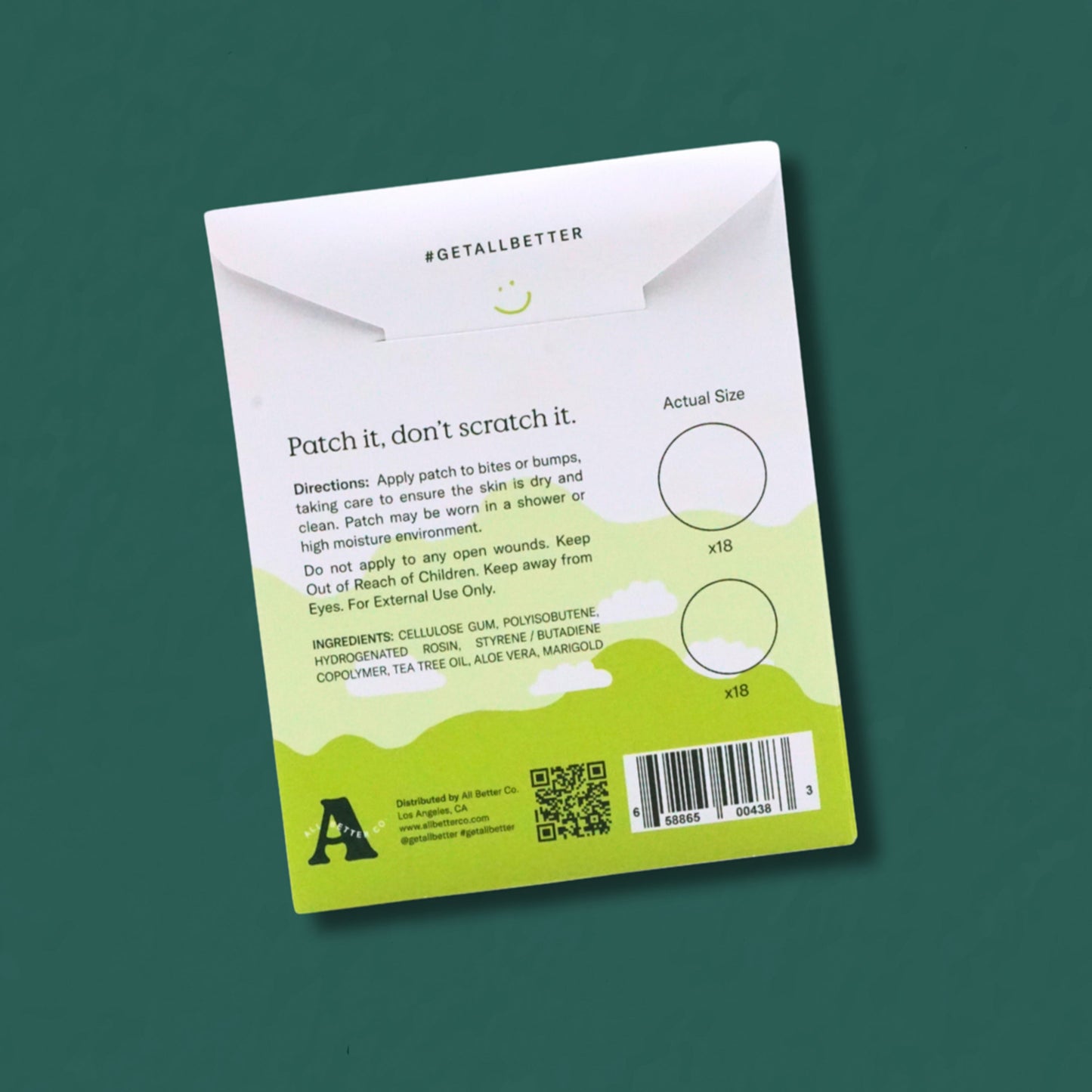 Itch Relief Patches – Hydrocolloid with Tea Tree & Aloe