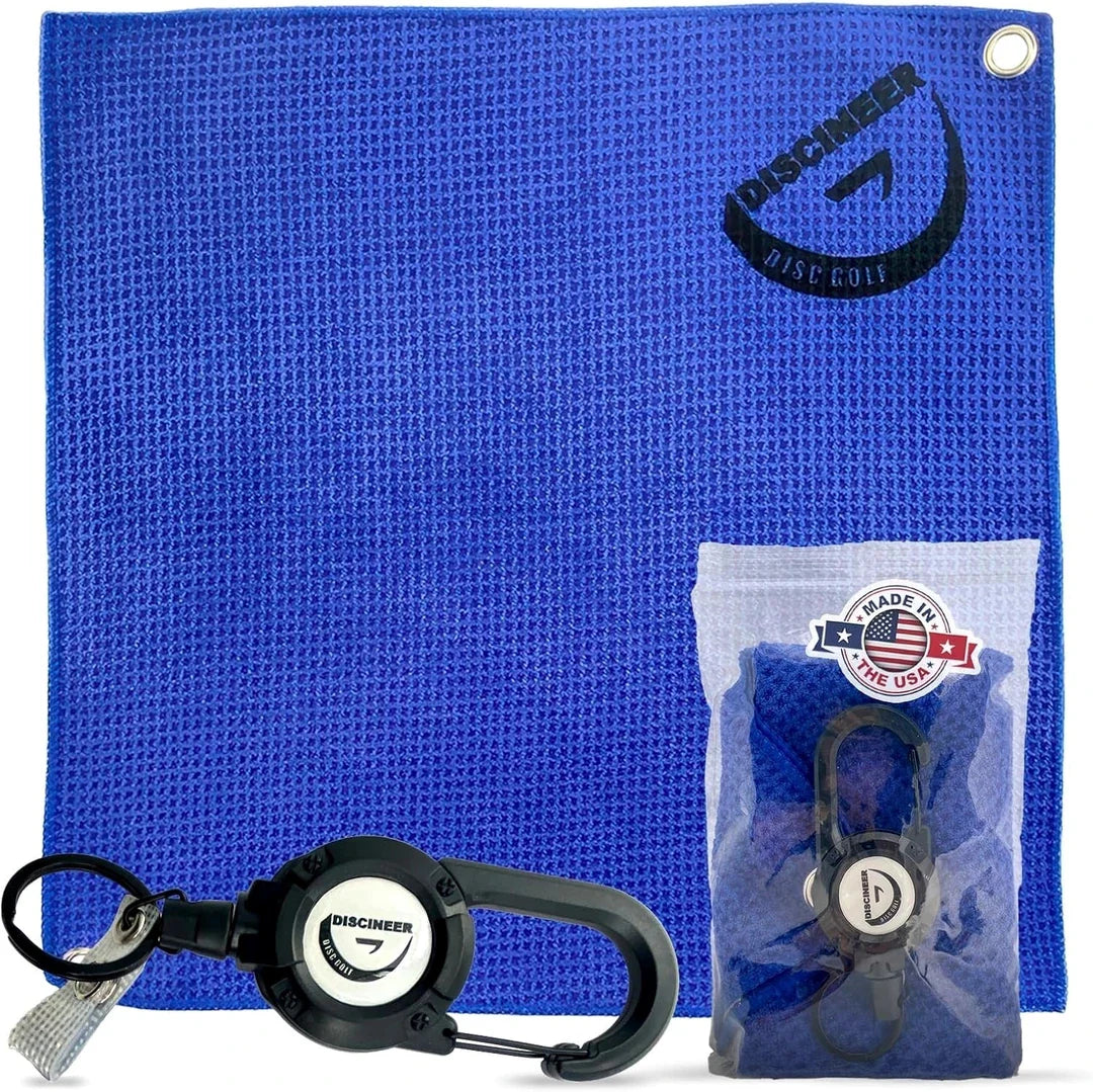 Toalla de Waffle Retráctil Premium con Carabiner - 16" x 16"