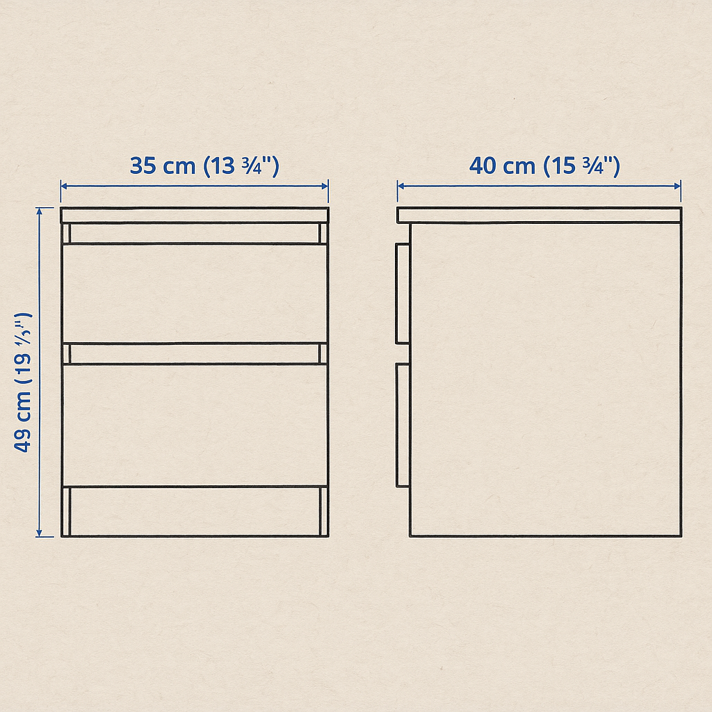 Table de chevet HideBox 2.0 - Design moderne avec rangement caché