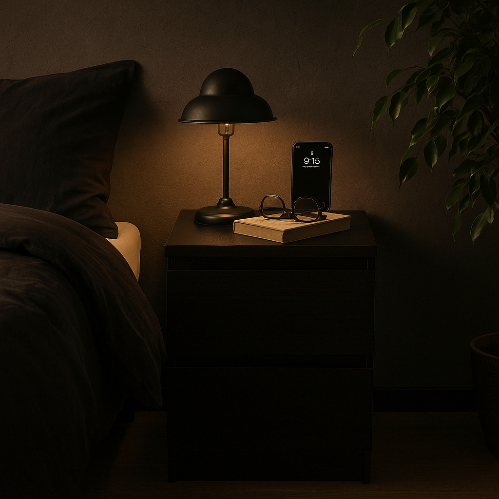 Table de chevet HideBox 2.0 - Design moderne avec rangement caché