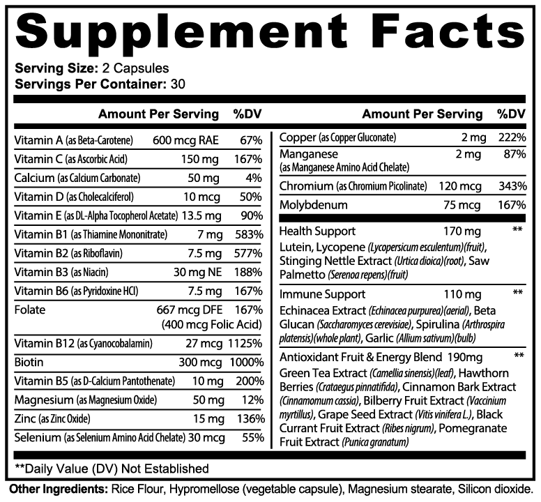 Premium Complete Multivitamin Capsules
