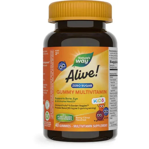 Gomitas Multivitamínicas para Niños Alive Sin Azúcar - 60 Conteo