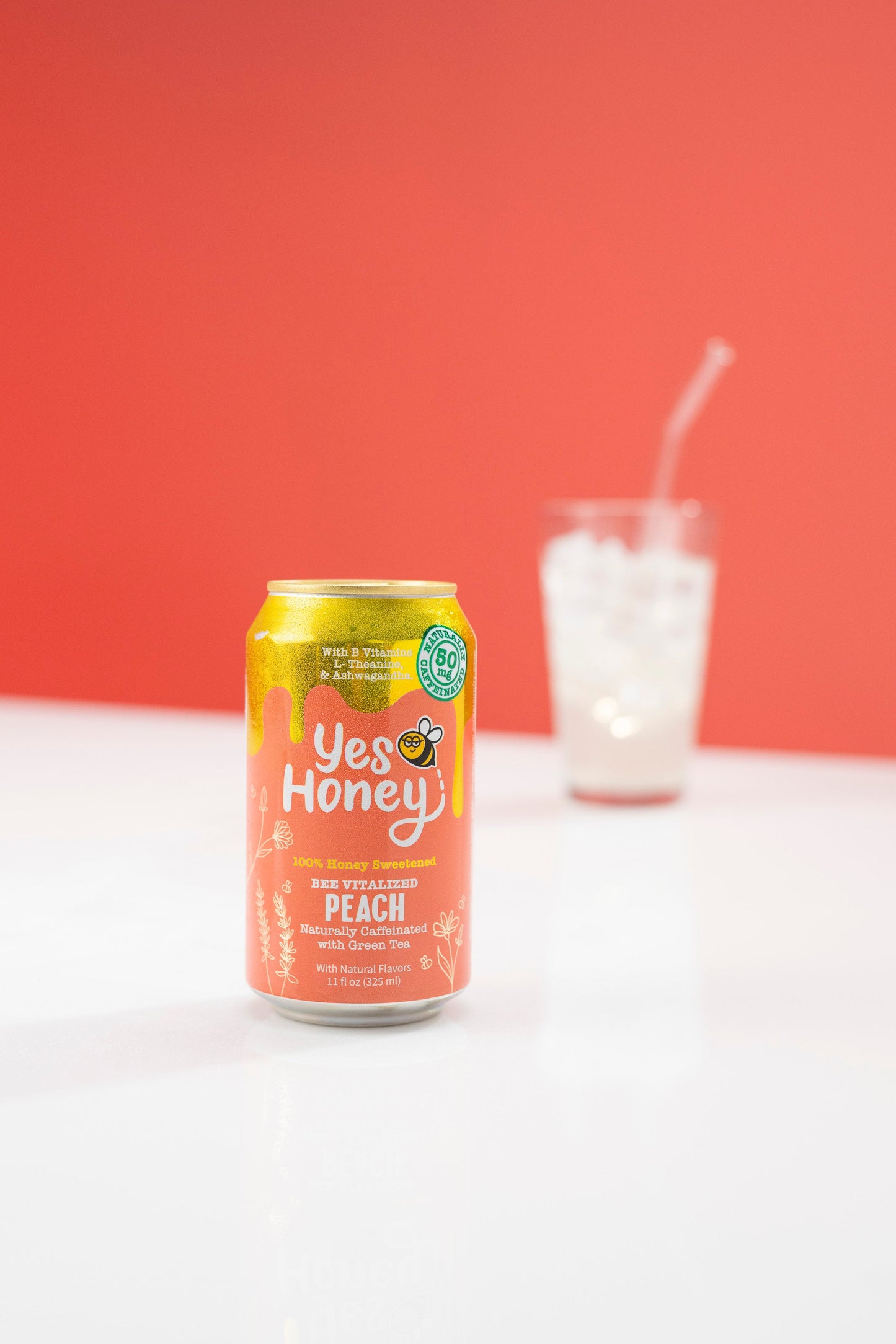 Bee Vitalized Sparkling Honey Sweetened Peach Tea - Korvel