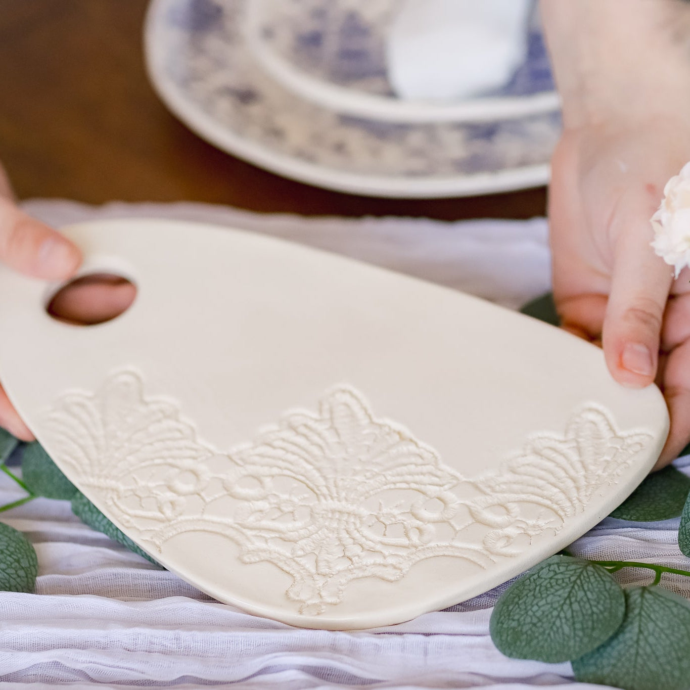 Elegant Ceramic Cheese Serving Board - Korvel