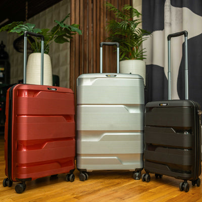 28-inch Silver Hardcase Roller Luggage (360° Wheels & TSA Lock)