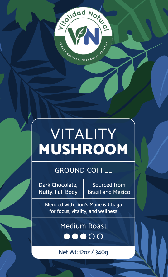 Vitality Mushroom Coffee - Medium Roast Blend