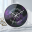 Beautifully Unstable Purple Ribbon Brain Silent Wall Clock - 10"