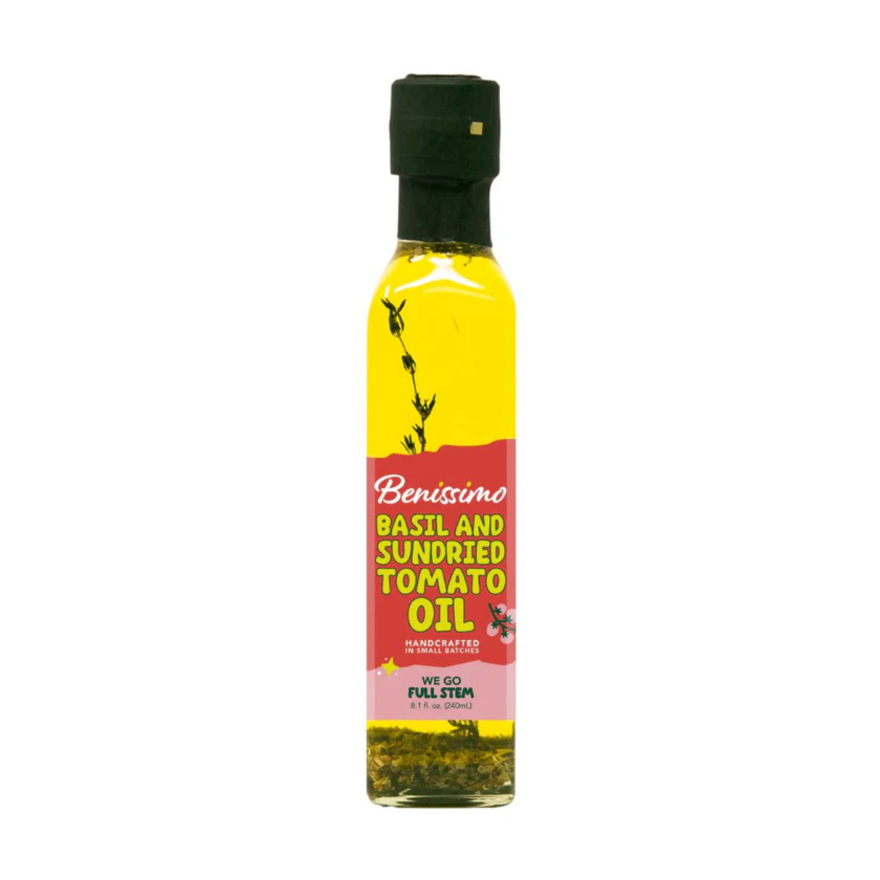 Aceite de Albahaca y Tomate Seco Benissimo, Marasca (240mL)