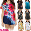 Women’s Floral Printed Short Sleeve Summer Blouse