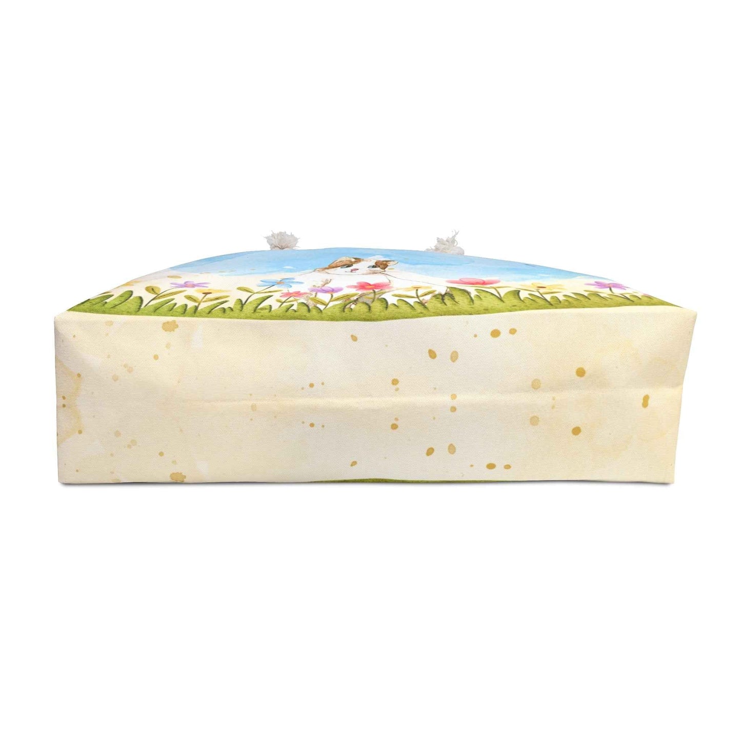 Curious Garden Cat Weekender Bag – Watercolor Floral Tote