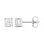 Boucles d'oreilles en diamant blanc véritable de 1,02 carat en or blanc 14K