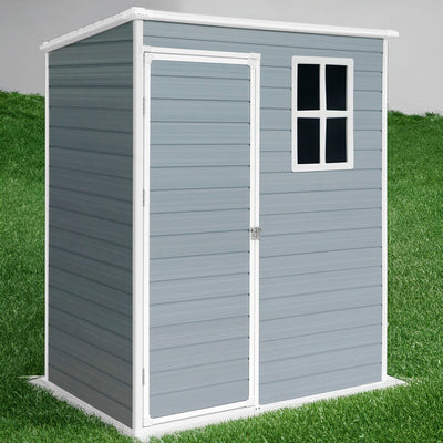 5x3ft Resin Outdoor Storage Shed Kit-Perfect to Store Patio Furniture Grey - Korvel