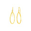 14k Yellow Gold Polished Open Teardrop Dangle Earrings