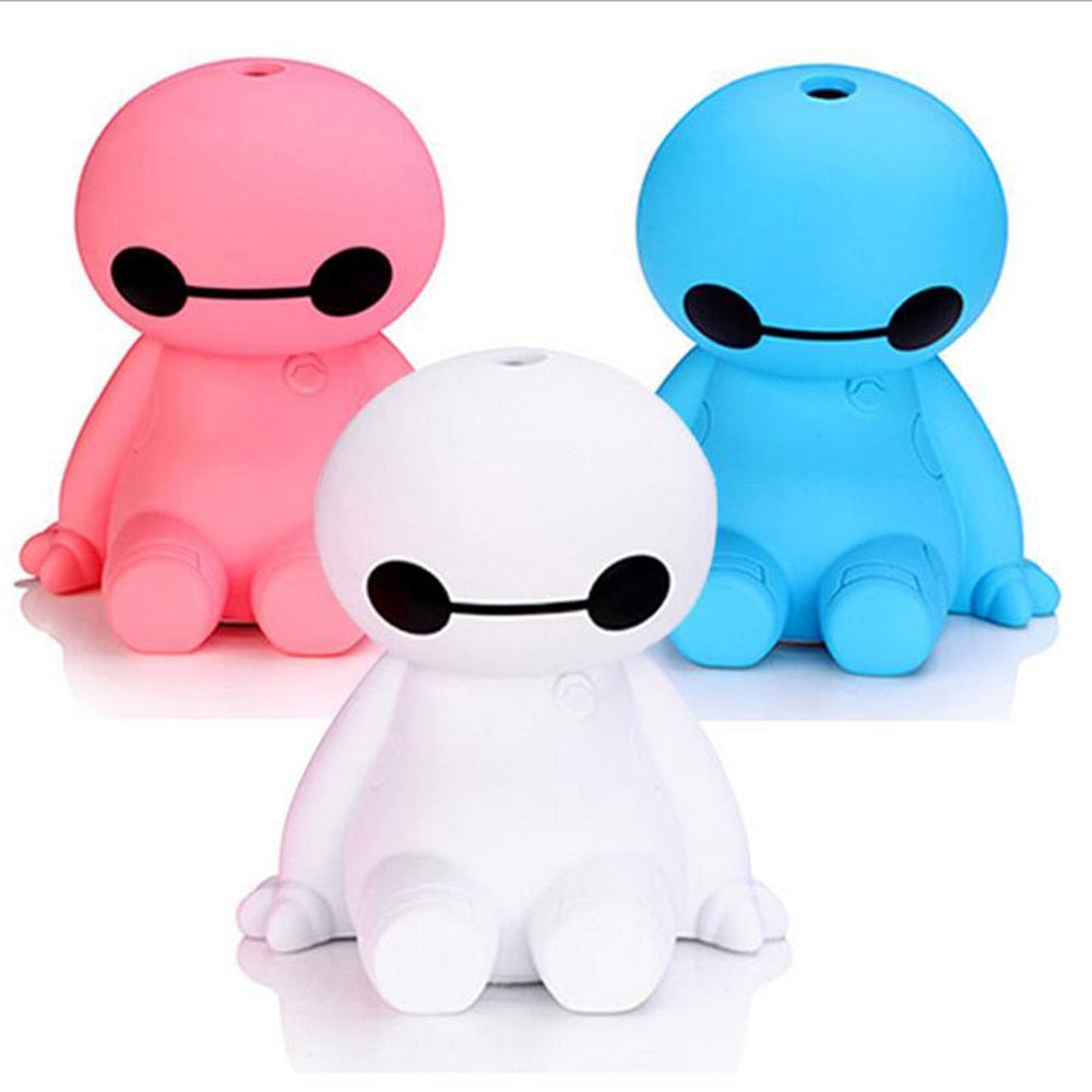 200ML USB Big Hero Baymax Dry Protect Ultrasonic Essential Oil Aroma Diffuser Air Humidifier - Korvel