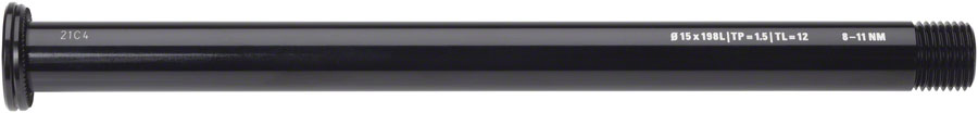 WHISKY No.9 Thru Bolt - 15mm 198mm P1.5 TL12 Negro